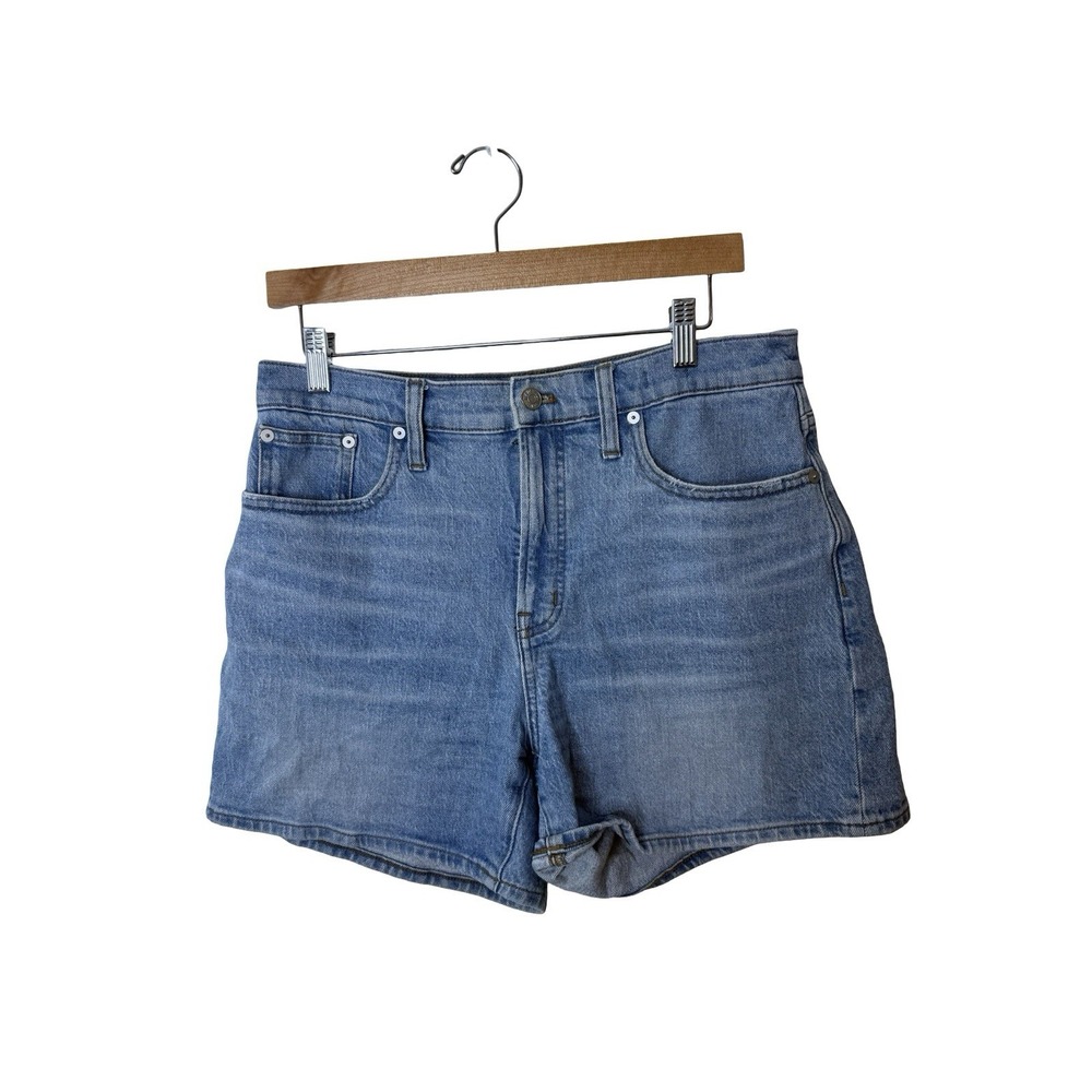 Madewell The Perfect Mid-Length Jean Short Size 29 Blue Wash High Rise Denim